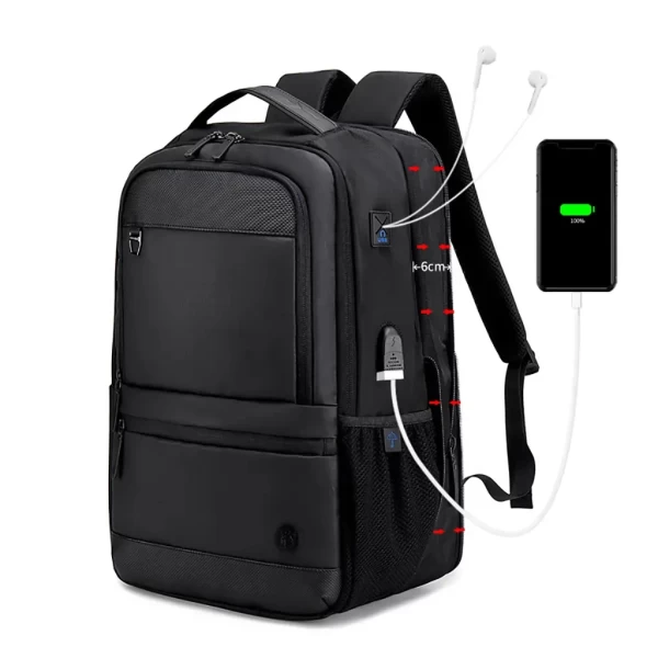 GOLDEN WOLF GB00402 | WATER RESISTANT LAPTOP BUSINESS AND TRAVEL BACKPACK